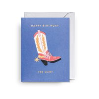 Yee Haw! Cowboy Boot | Ruby Taylor | Mini Birthday Card